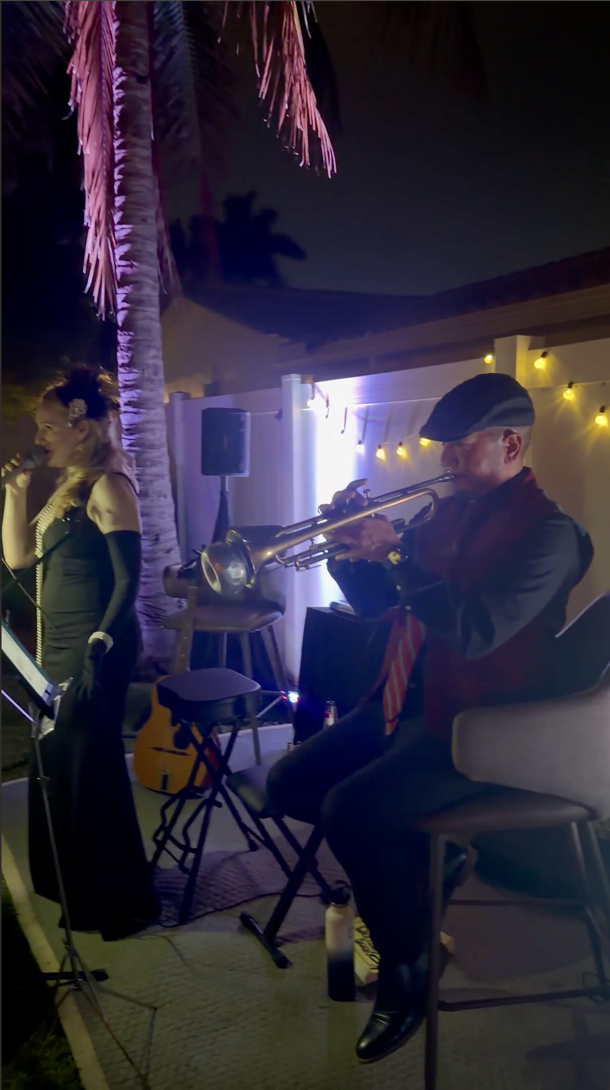 Stage lighting and sound at an evening produced by Sigano Entertainment